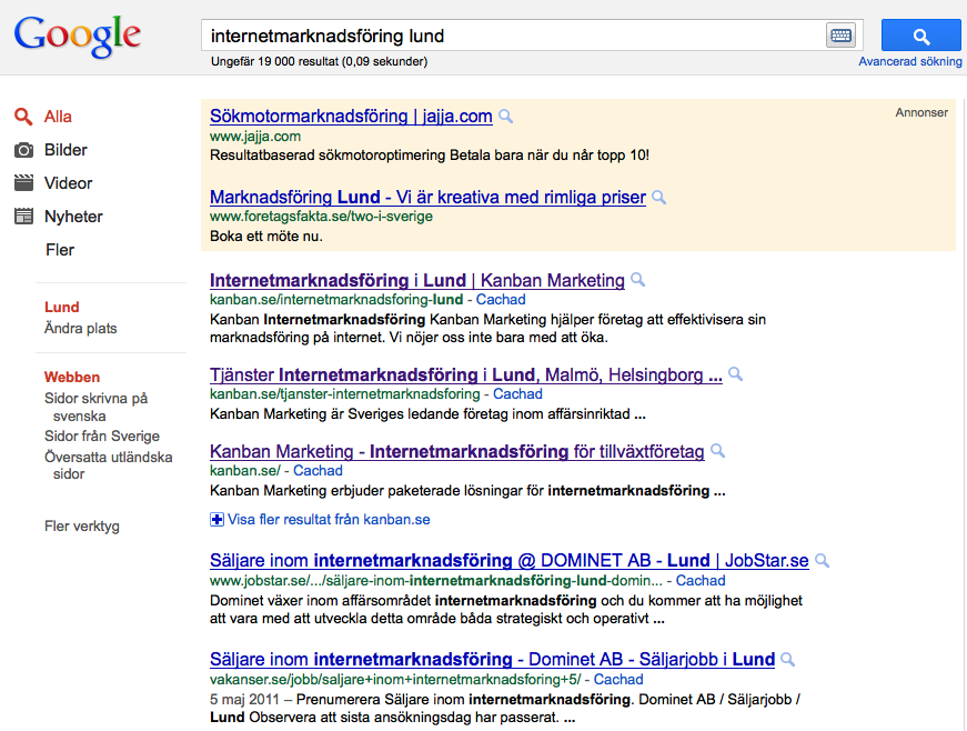 Googlesökning-internetmarknadsföring-lund